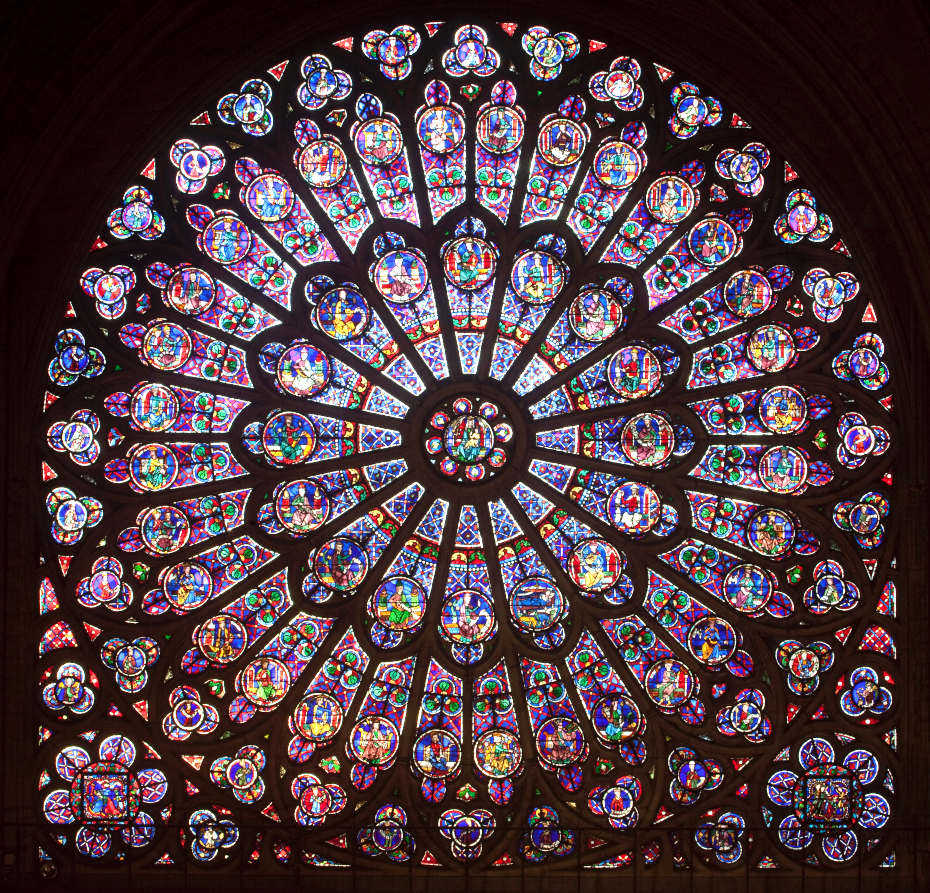 notre dame vitraux rose