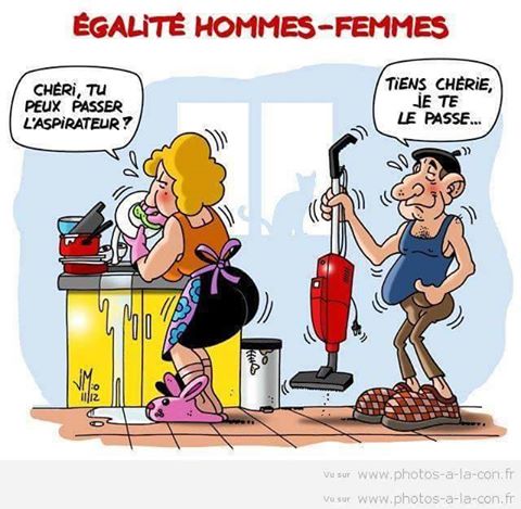 Amour   blague   femme qui fait la vaisselle   cheri tu veux passer l'aspirateur   tiens le voila