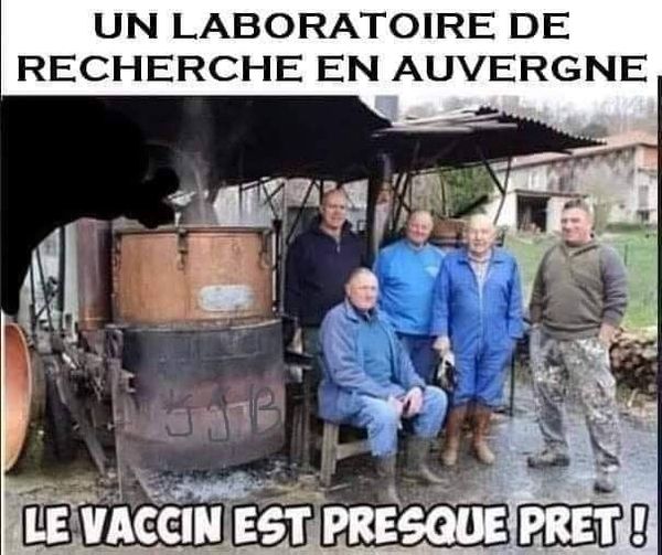 Blague   alcool   Vaccin laboratoire de recherche en Auvergne est presque prêt avec alembic