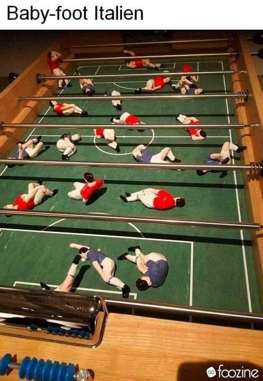 Blague   baby foot italien