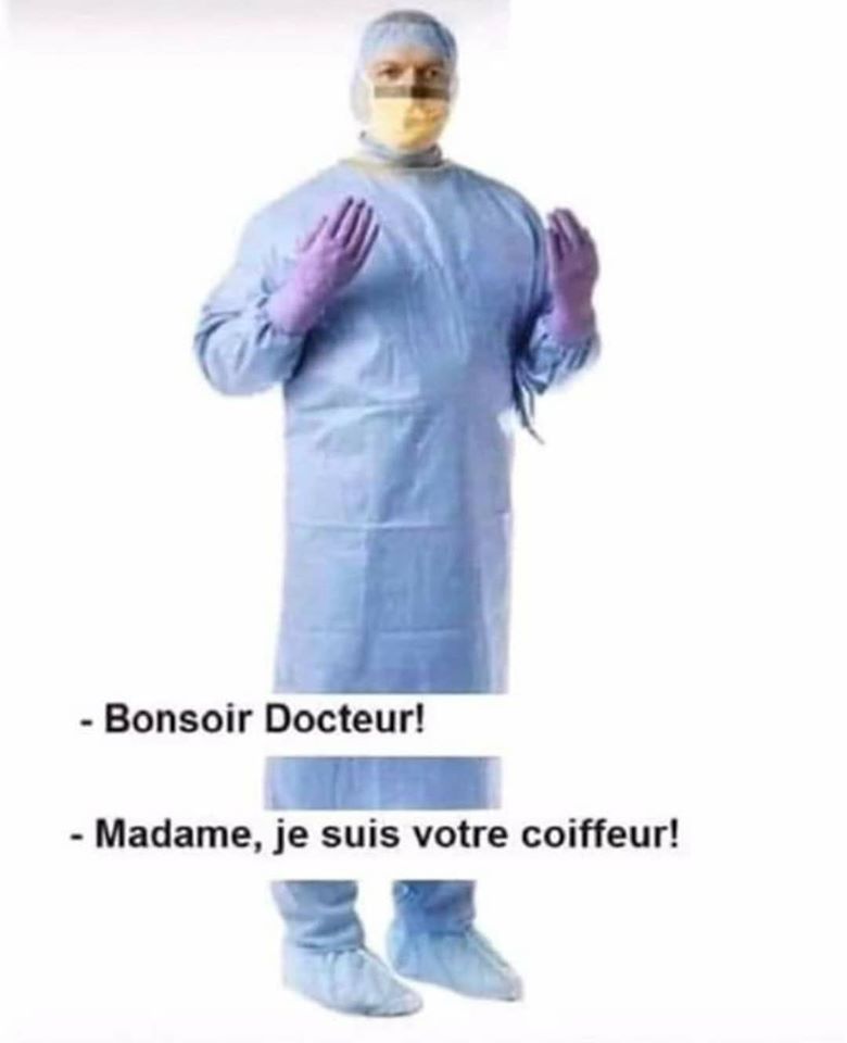 Blague   bonsoir docteur   madame je suis votre coiffeur