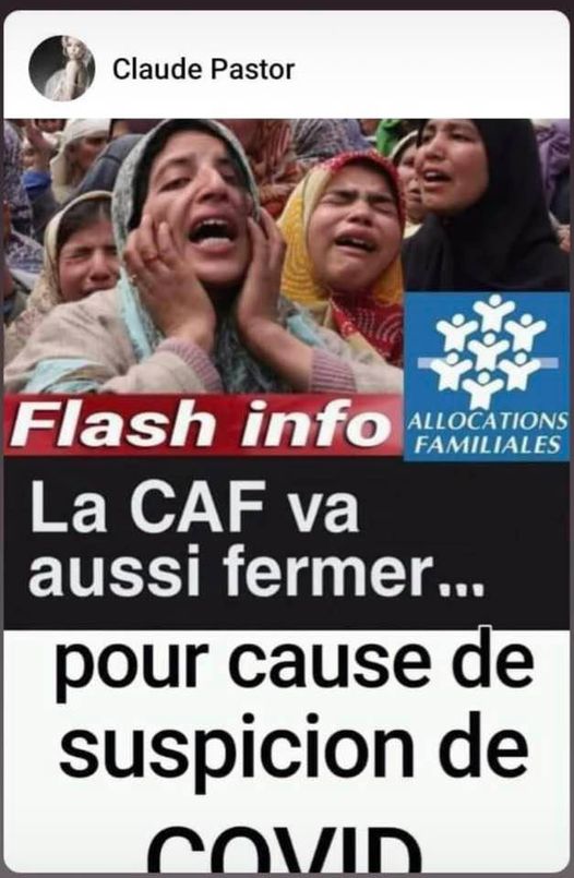 Blague   Covid   la caf va fermer pour cause de suspicion de covid