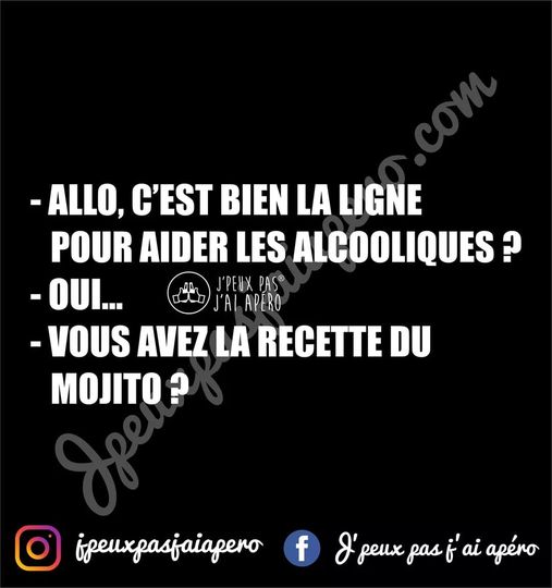 Blague   c'est bien la ligne pour aider les alcoolique