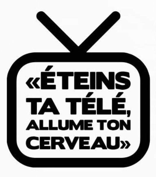 Blague   caricature   télévision   éteins la télé allume ton cerveau