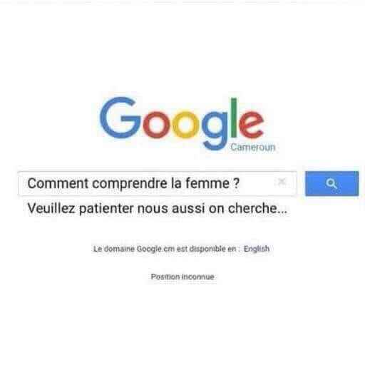 Blague   coment comprendre une femme et google dit veuillez patienter nous aussi on cherche