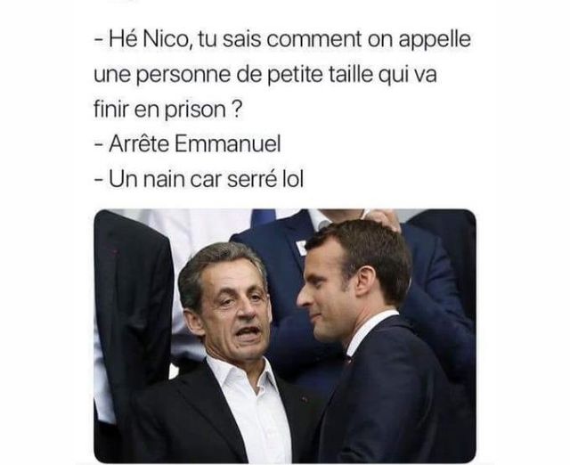 Blague   comment oon appelle une personne de petite taille comme sarkosy qui va en prison