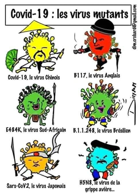 Blague   covid 19   virus   les virus mutants