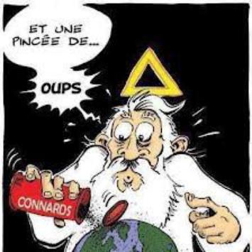 Blague   Dieu   qui met des graines de connard sur terre et dit et une pincée de connard oups j'en ai trop mis