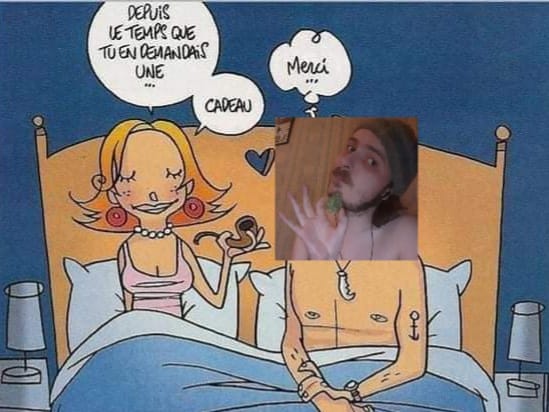 Blague   depuis le temps que tu m'en demandais une pipe