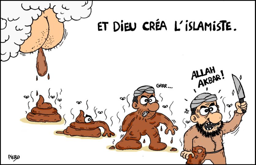 Blague   et Dieu créea l'islamiste