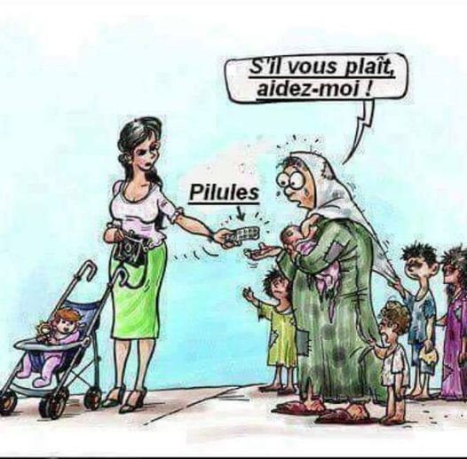 Blague   femme avec plein d'enfant dit s'il vous plait aidez moi