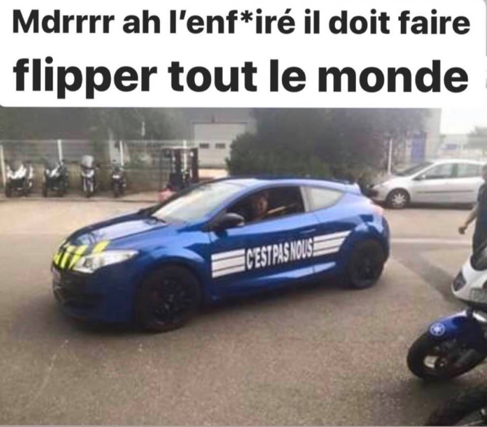 Blague   gendarmerie   voiture   marqué dessus ce n'est pas nous