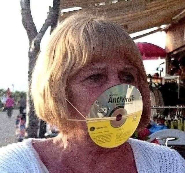 Blague   le masque anti virus