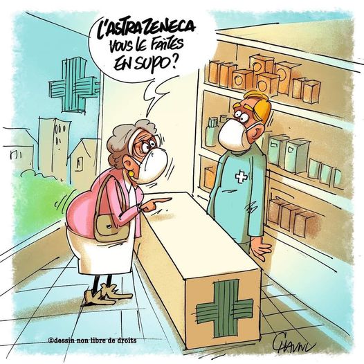 blague   le vaccin astrazeneca vous le faite en supositoire