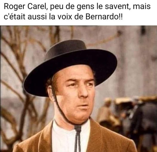Blague   mort d eroger carel   peu de gens le savent mais c'était aussi la voix de bernado