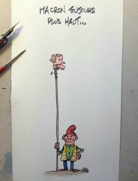 blague   macron toujours plus haut