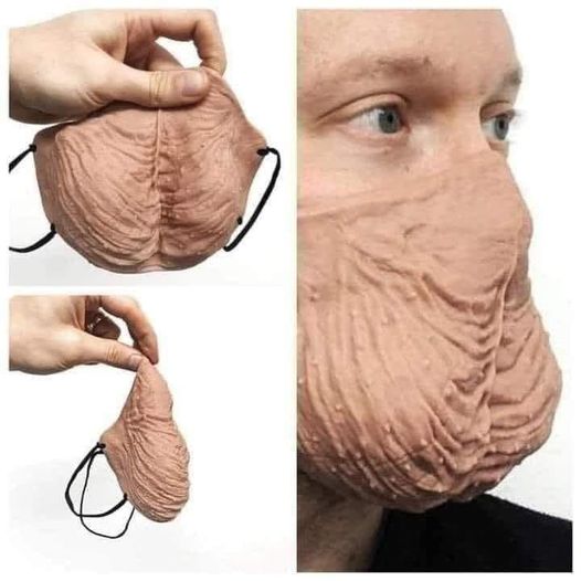 blague   masque en forme de couille