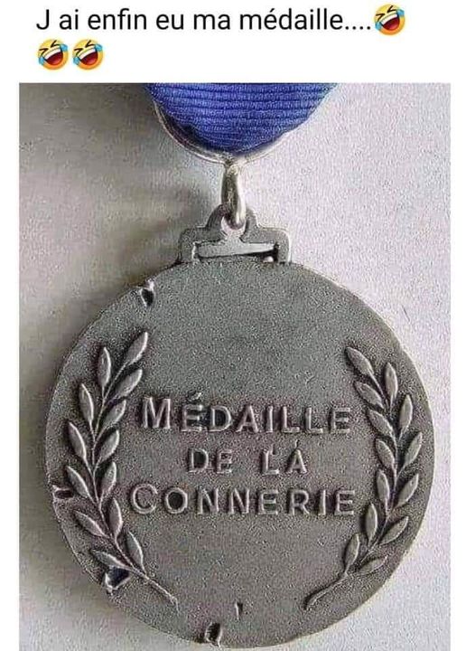 blague   médaille de la connerie