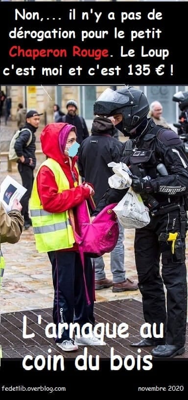 Blague   non il n'y a pas de dérogation pour le petit chaperon rouge  le loup c'est moi et c'est 135 euro   l'arnaque au coin de la rue