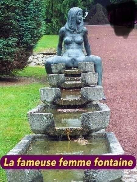 Blague   on a retrouvé la fameuse femme fontaine