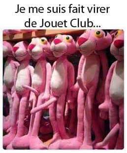 Blague   panthère rose avec la bite bien raide   je me suis fait virer de jouet club