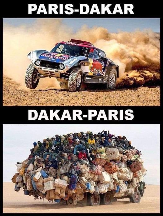 Blague   paris dakar et dakar paris