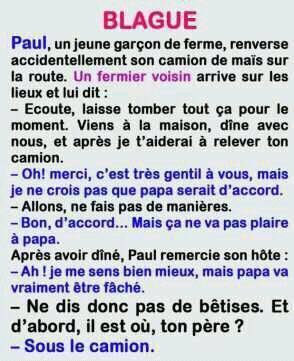 Blague   paul renverse son camion