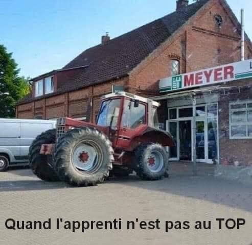 Blague   quand l'apprenti n'est pas compétent   tracteur