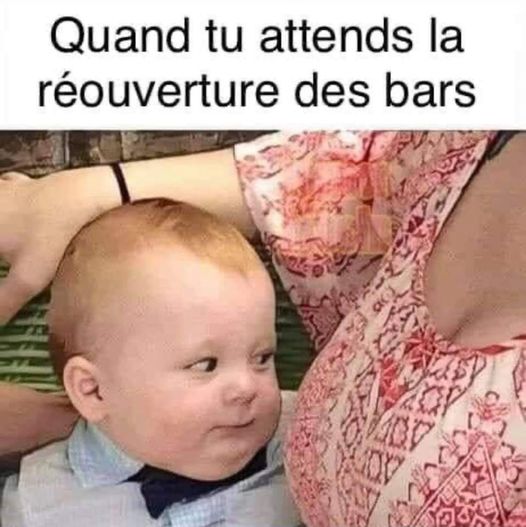 Blague   quand tu attends la réouverture des bars