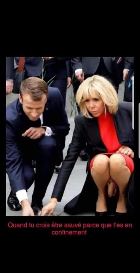 Blague   quand tu crois être sauvé parceque tu es en confinement   brigitte avec une queu et des couilles