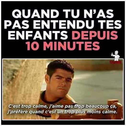 Blague   quand tu n'a spas entendu tes enfants depuis 10 minutes   c'est trop calme