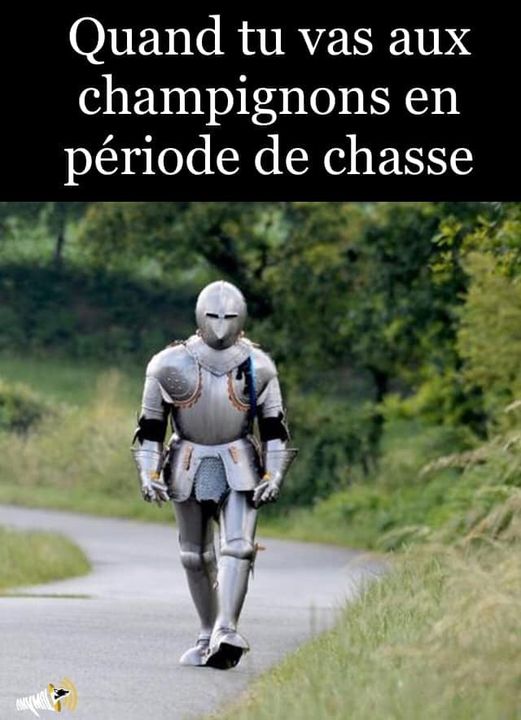 Blague   quand tu vas aux champignons en période de chasse