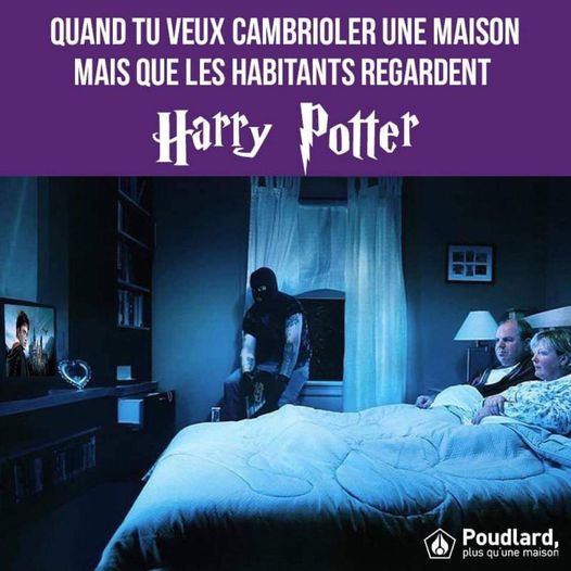 blague   quand tu veux cambrioler une maison mais que les habitant regarde harry potter
