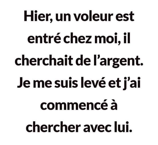 Blague   un voleur est rantre che