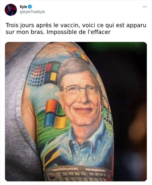 blague   vaccin   3 jours après un dessin est apparu sur mon bras impossible à enlever