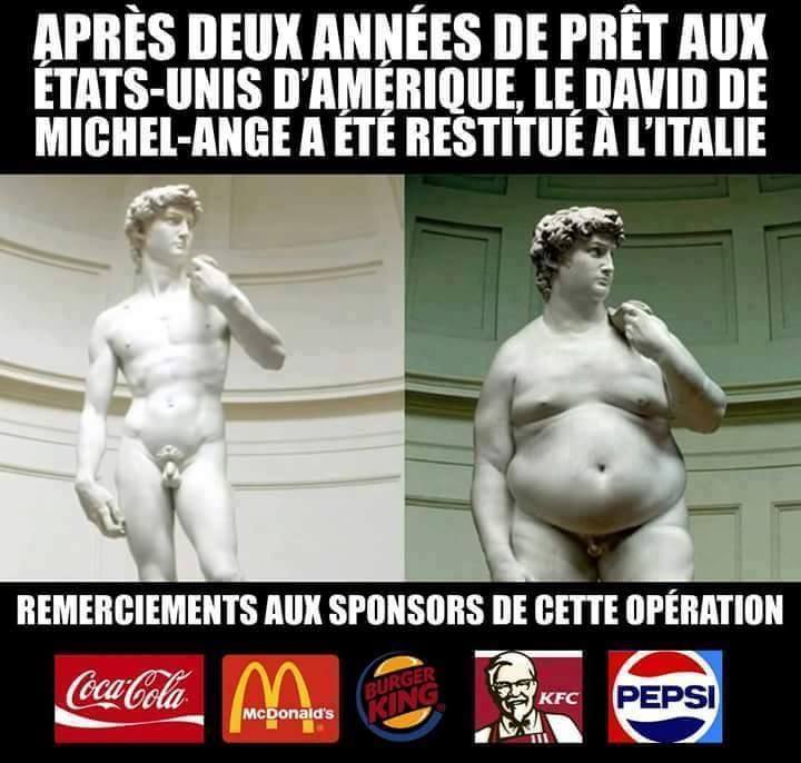 Monument   blague   statue de Michel Ange