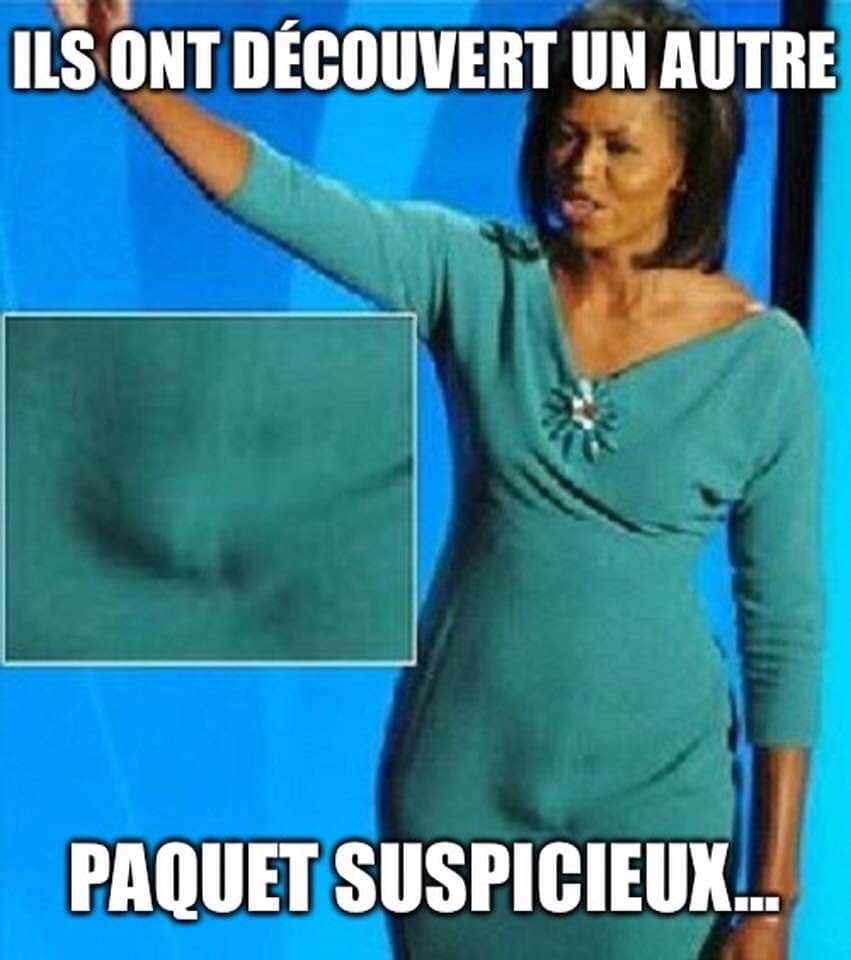 Politique   blague   michel obama   ils ont déouvert un autre paquet suspicieux