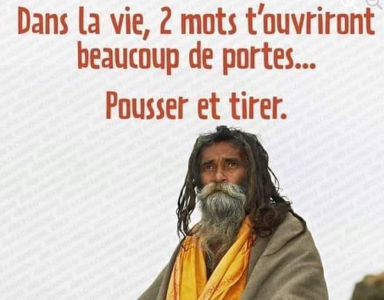 Blague   jeux de mot   dans la vie 2 mots t'ouvriront beaucoup d eportes   pousser et tirer