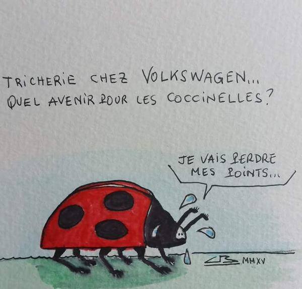 Voiture   caricature   tricherie volkswagen quel avenir por les coccinelles   je vais perdre mes points