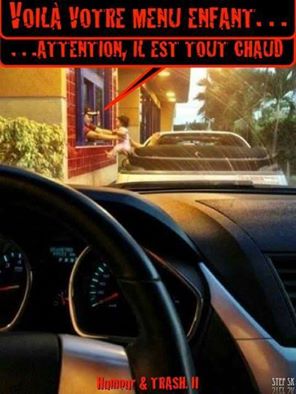 Humour   voila votre menu enfant