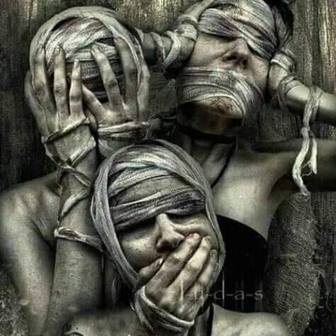 caricature   3 singes   ne pas voir ne pas entendre ne pas parler