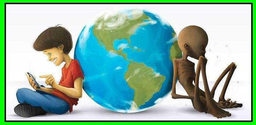 Caricature   Enfants Rice A Gauce Et Africain A Droite