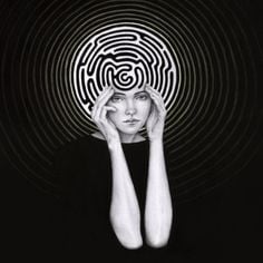 Caricature   dessin   cerevau avec labyrinthe