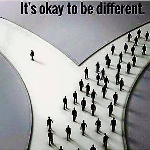 Caricature   etre different ne pas suivr ele chemin que tout le monde prend