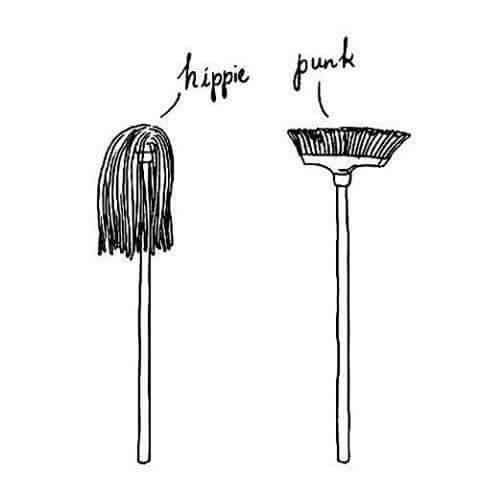 Caricature   hippie   punk