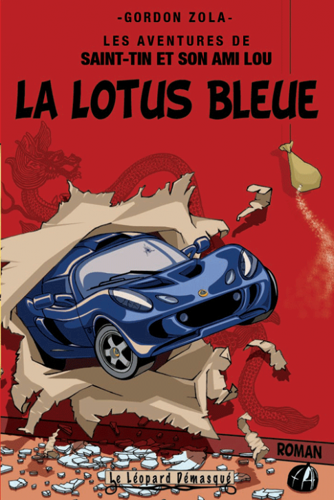 Caricature   la lotus bleu voiture
