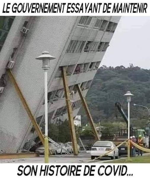 Caricature   lee gouvernement essayant de maintenir son histoire de covid