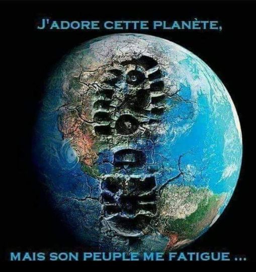 Caricature   pied sur la planète