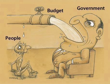 Caricature   pouvoir   politique   Peuple   budget   Gouvernement