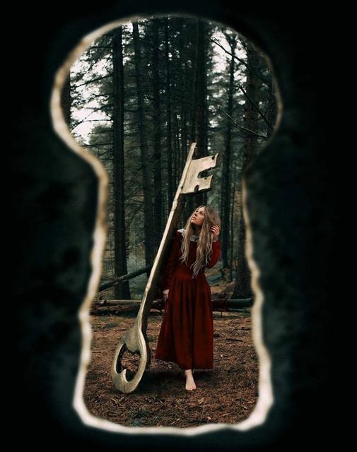 caritature   trou de serrure avec une clé énorme